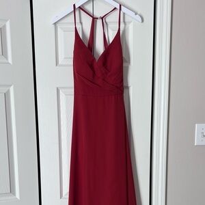 Azazie Davis chiffon in Rust